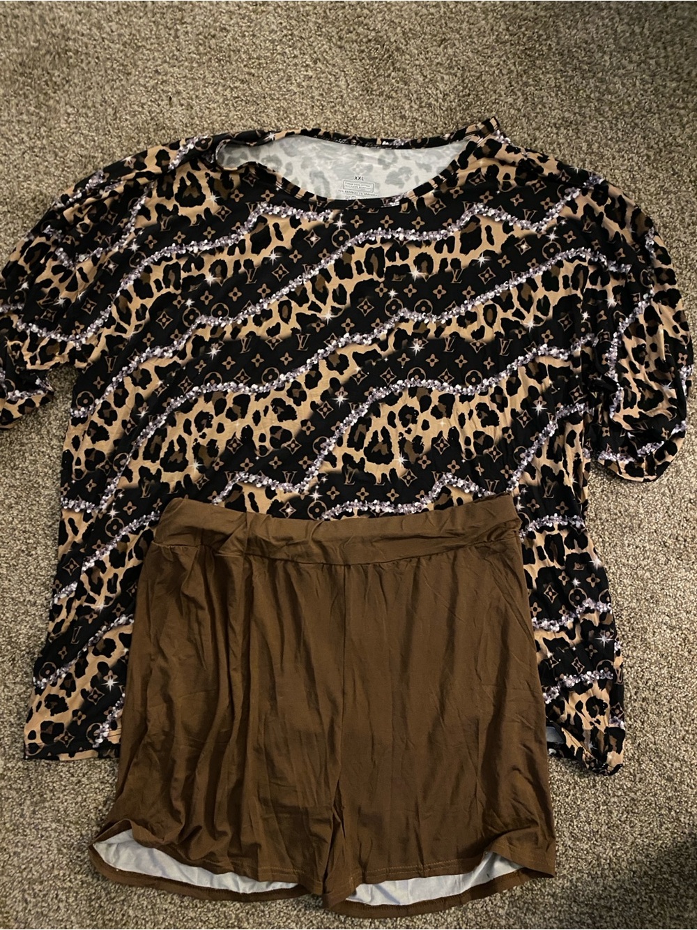 2xl bamboo biker set NWOT